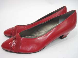 VAN ELI EAST Red Python Leather Pumps Heels Shoes 8.5  