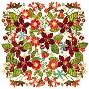     12 x 12 Die Cut Paper   Poinsettia Bouquet: Arts, Crafts & Sewing
