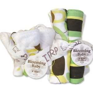  Giggles Bib and Burp Cloth Bouquet Set White Baby