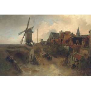  Hand Made Oil Reproduction   Andreas Achenbach   24 x 16 