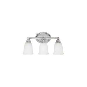   1083CH 132 3 Light Bath Vanity Light in Chrome with Acid Washed glass