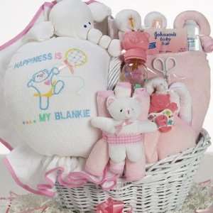  Happines Girl Baby Gift Basket: Baby