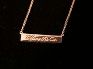 TIFFANY & COMPANY 16 INCH TAG NECKLACE DELICATE NICE! VALENTINES GIFT 