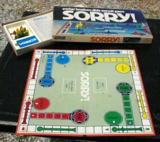 Sorry Board Game Parker Brothers 1972  