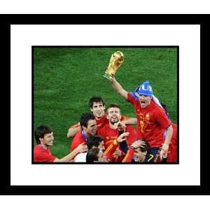 David Villa (Spain) 2010 at World Cup Trophy Framed 8 x 10 