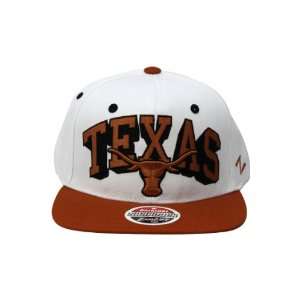 Texas Longhorns White Blockbuster Adjustable Snapback Hat:  