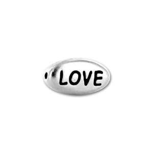  Antique Rhodium Love Message Bead Arts, Crafts & Sewing