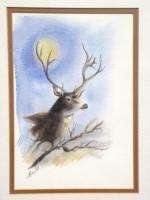 Miralu Fort Worth Texas Artist Deer Art Watercolor  
