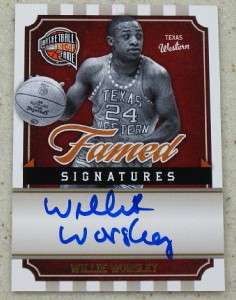 09 10 Hall of Fame WILLIE WORSLEY Auto ~TEXAS WESTERN~  