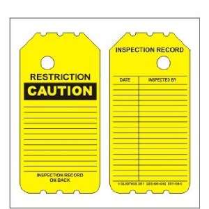  Scaffold Tags  25 6 Disposable Plastic Tags  Yellow 