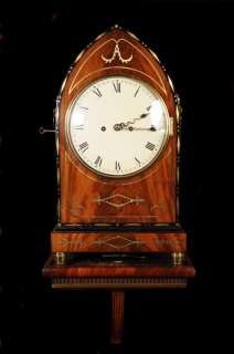   REGENCY TWIN FUSEE BRACKET CLOCK ORIGINAL BRACKET 1820  