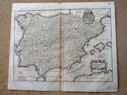 MapSpain,1695,By Gottfried,Scarce Map.  