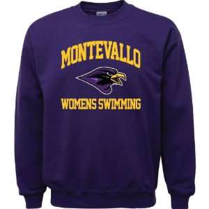   Purple Womens Swimming Arch Crewneck Sweatshirt: Sports & Outdoors