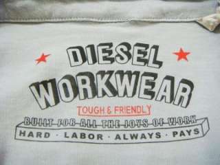   Diesel Brand Mens Workwear Logo Print T Capra  RS Polo T Shirt  