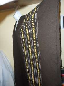 VTG WOOL Serape Cape PONCHO Shawl ETHNIC Mexican BLANKET Fringe Jacket 