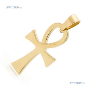 9k 9ct Solid Yellow Gold Solid Gold Ankh Cross Pendant  