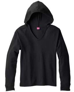 LAT Ladies Long Sleeve Hooded Thermal T Shirt 3768  