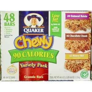  Quaker 90 Calorie Bars Variety Pk.   48 ct.(0.84 oz Bars) Low 