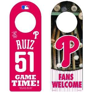   Philadelphia Phillies Carlos Ruiz Wood Door Hanger