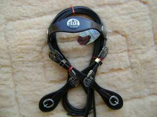 WOLF CREEK SILVER COWBOY UP LEATHER HEADSTALL