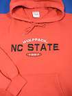 NC State Wolfpack Embroidered Red Hoodie Pullover Sweatshirt Mens 