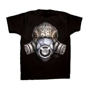  Halo 3 Grunt Realistic Gas Mask Face T shirt Black Sports 