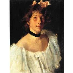  Portrait of a Lady in a White Dress