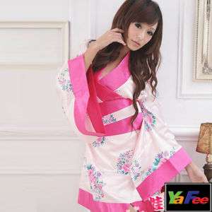 Sexy MINI Japanese kimono dress+Waistband+g string3pc  