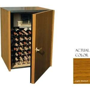   80 Bottle Wine Cellar With Insulated Door   Light Walnut: Appliances