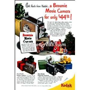    1951 Vintage Ad Kodak   Brownie Movie Camera 