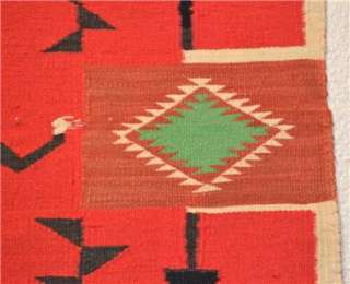 LATE 19th CENTURY RARE NAVAJO PICTORIAL WITH GREAT ELEMENTS RUG 