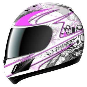  CKX White/Pink RR601 Black Widow Helmet