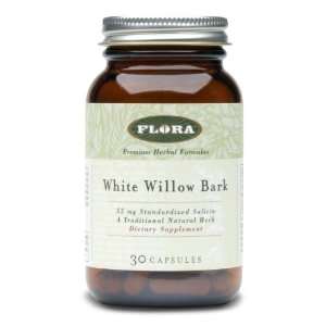  Flora   White Willow Bark, 30 veggie caps Health 