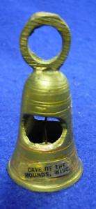STURDY BRASS BELL CAVE OF THE MOUNDS WISCONSIN SOUVENIR  