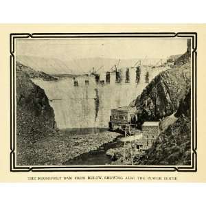  1910 Print Roosevelt Dam Water Salt River Arizona Tonto 