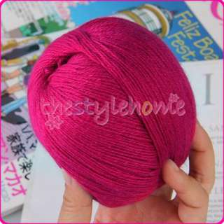 437 yds Soft Cashmere Knitting Wool Yarn Shocking Pink  