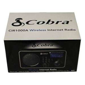 Brand New Cobra CIR1000A Wireless Internet Radio + MP3/FM/Alarm LCD 