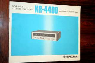 Kenwood KR 4400 Receiver Owners Manual *Original*  