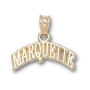   Marquette Golden Eagles 10K Gold Arched MARQUETTE Pendant: Sports