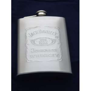   Jack Daniels 7 Oz Stainless Steel HIP Flask: Sports & Outdoors