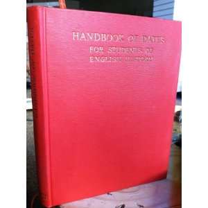   Handbook Of Dates For Students Of English History C.R. Cheney Books