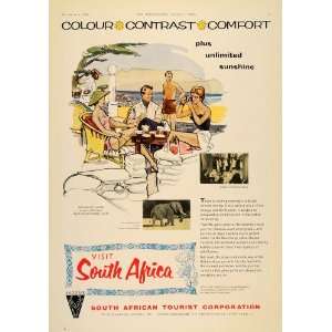  1955 Ad South Africa Travel Tourism Elephant Nightclub 