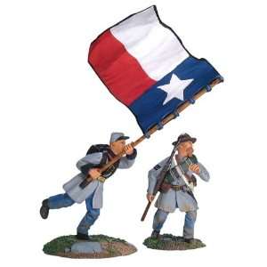  Confederate Infantry Command Set #2   1st Texas Flagberar 