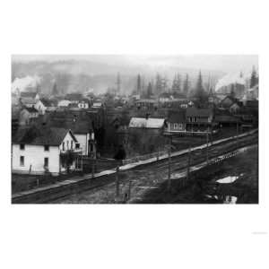   View of Lower Front St.   Castle Rock, WA Giclee Poster Print Home