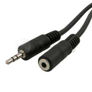 50ft feet 3.5mm Stereo Plug to Jack Extension Cable Audio Output Black 