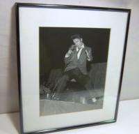   Presley On Stage Picture Framed Jimmie Willis Waco TX Tri Photograph