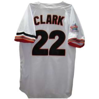 Will Clark Giants #22 1989 Retro White Jersey sz XL  