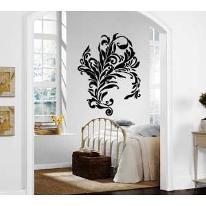  Curved Branches Flower Ornament Floral Decor Wall Mural 