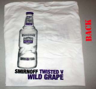 Smirnoff Vodka TWISTED V T Shirt 100% Cotton Wild GRAPE  