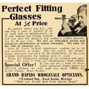  1909 Ad Glasses Grand Rapids Eye Ocularscope Michigan 